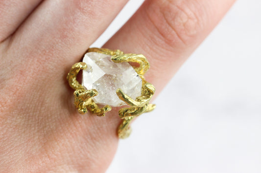 Herkimer Diamond Branch Ring