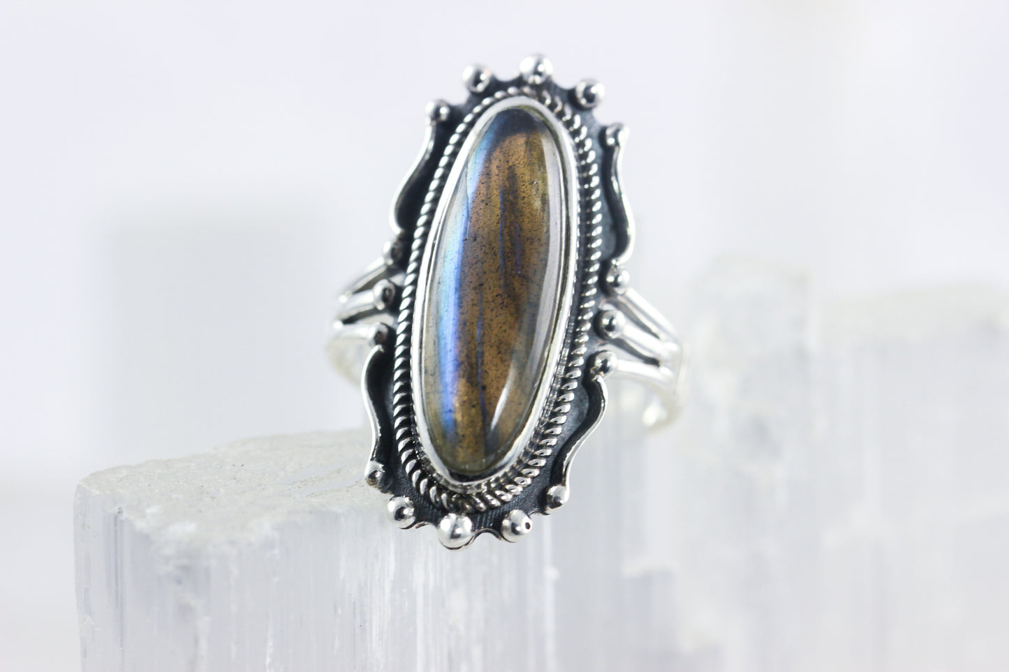 Labradorite Statement Ring