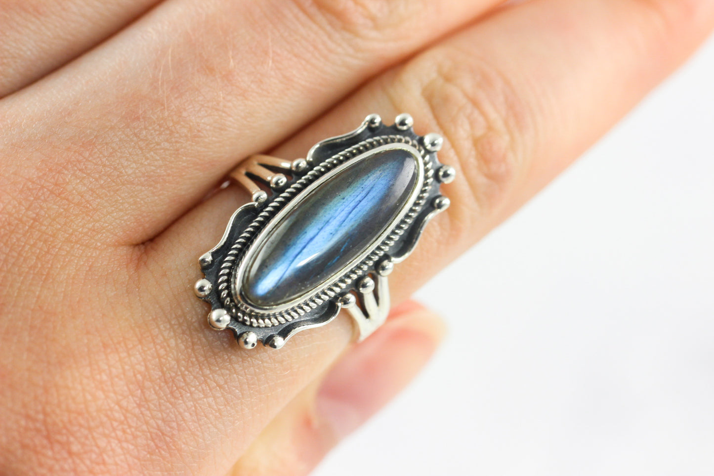 Labradorite Statement Ring