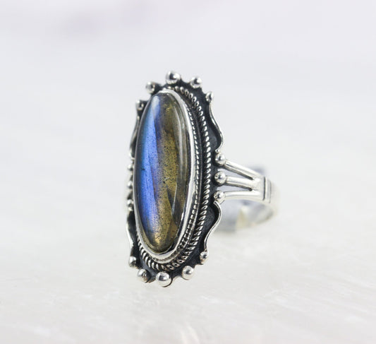 Labradorite Statement Ring