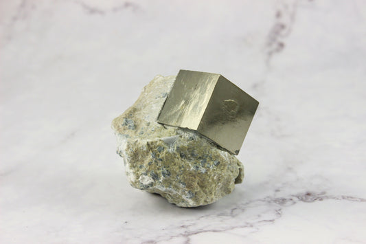 Pyrite Cubes in Matrix