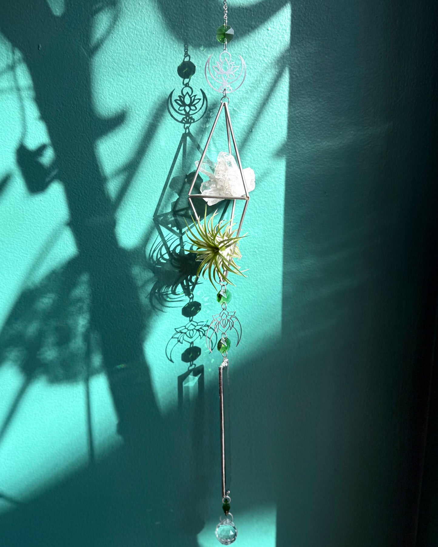 Quartz Lotus Flower Sun Catcher