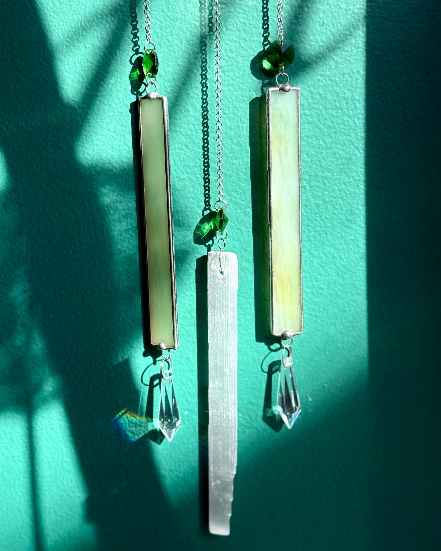 Green Agate Stained Glass Sun Catcher