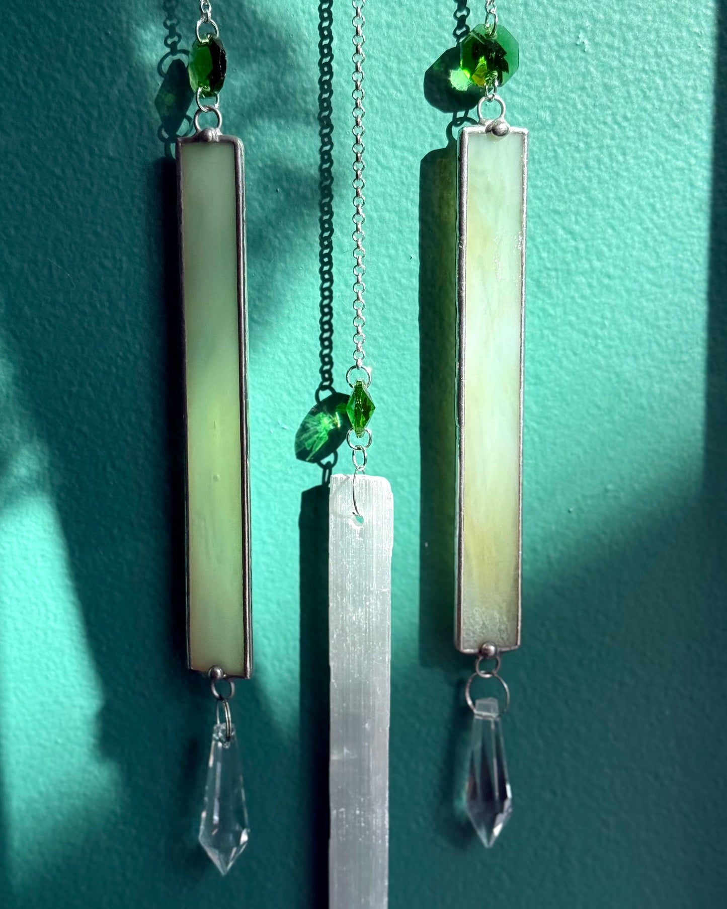 Green Agate Stained Glass Sun Catcher