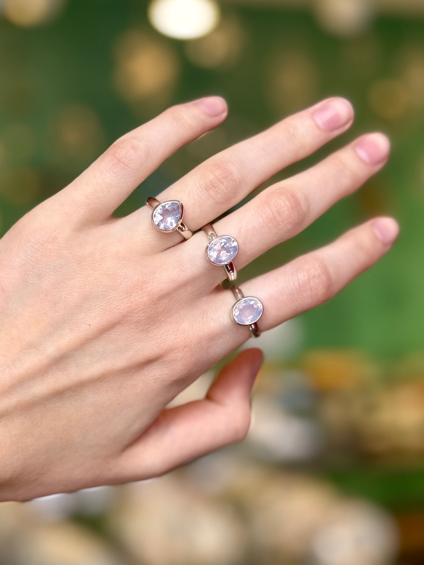 Lavender Quartz Rings