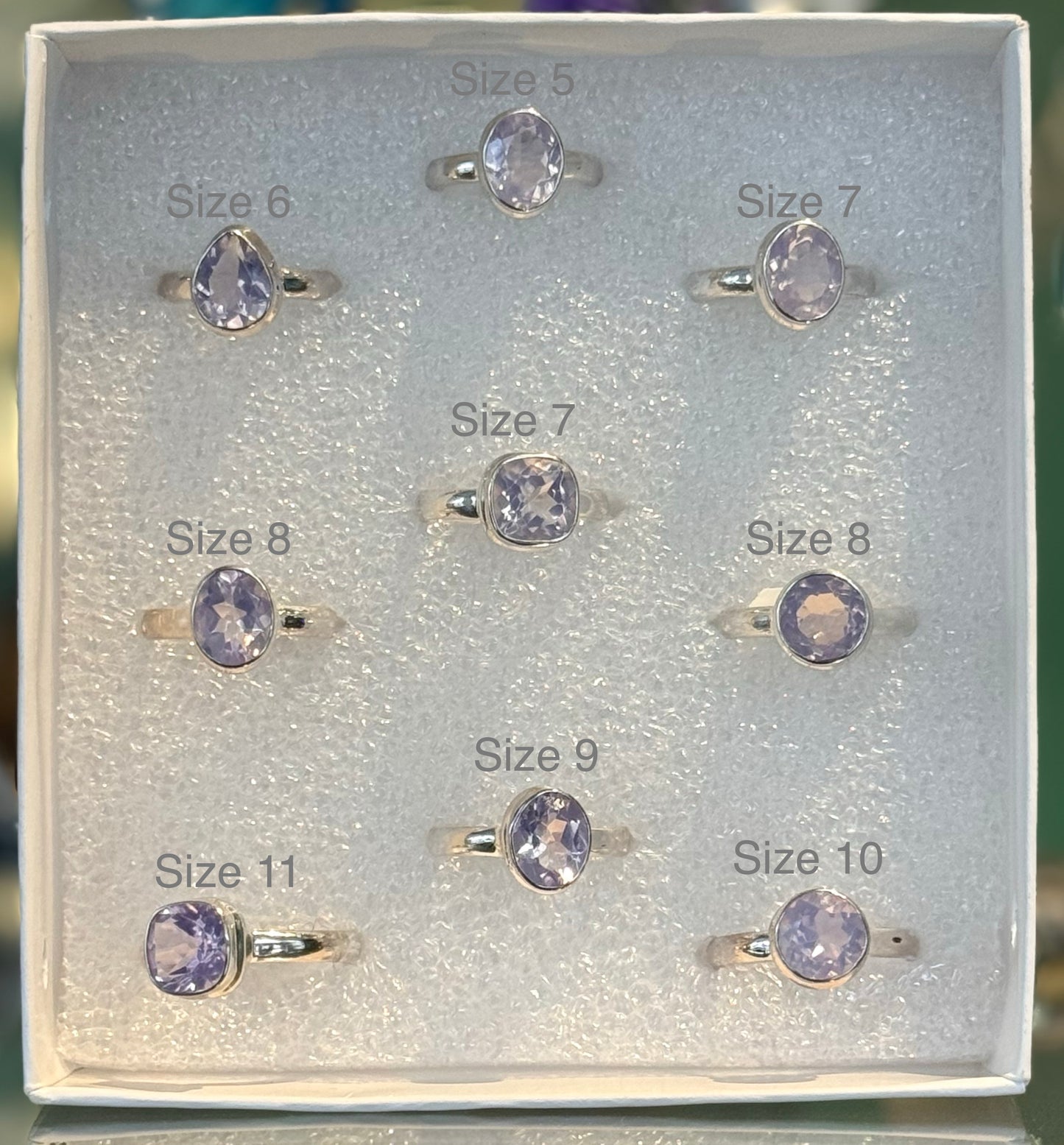 Lavender Quartz Rings
