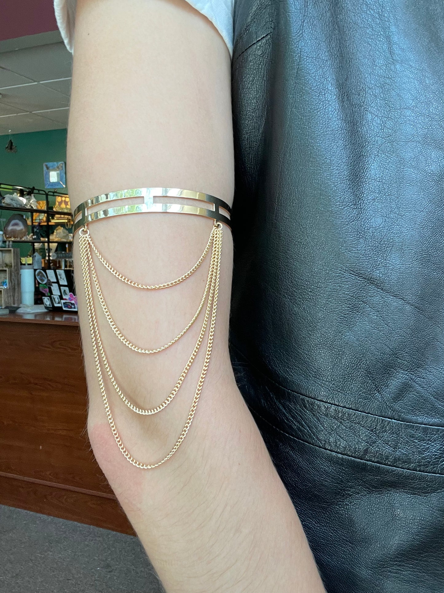 Gold Chain Arm Cuff