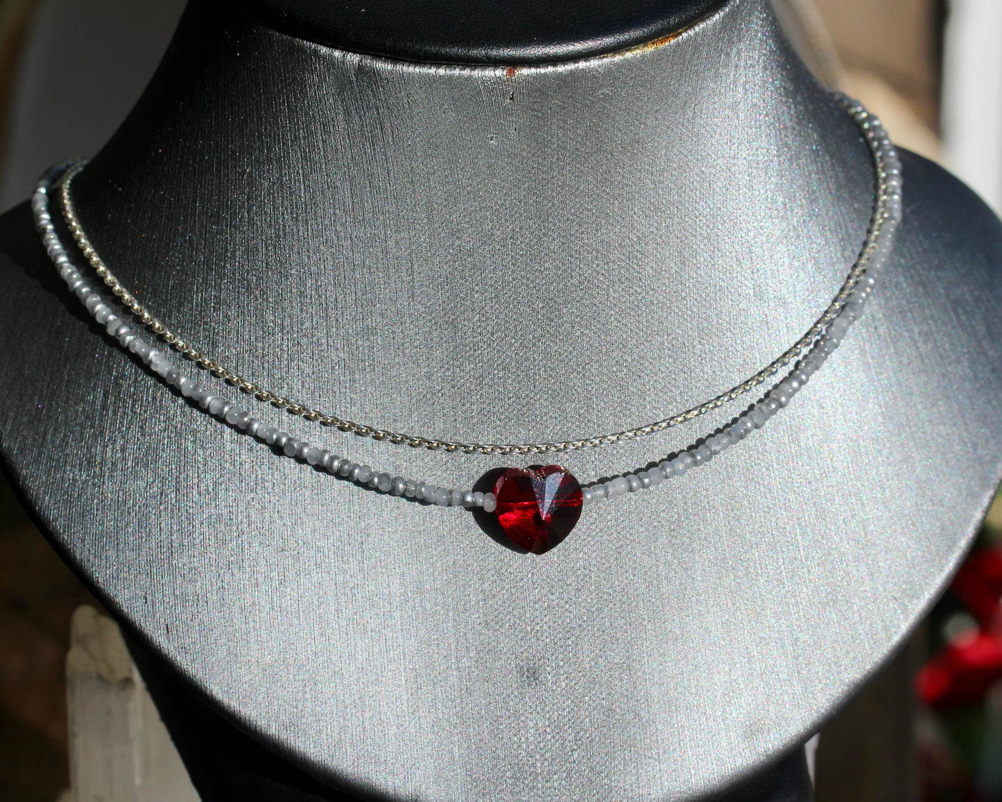 Swarovski Heart Layered Necklace