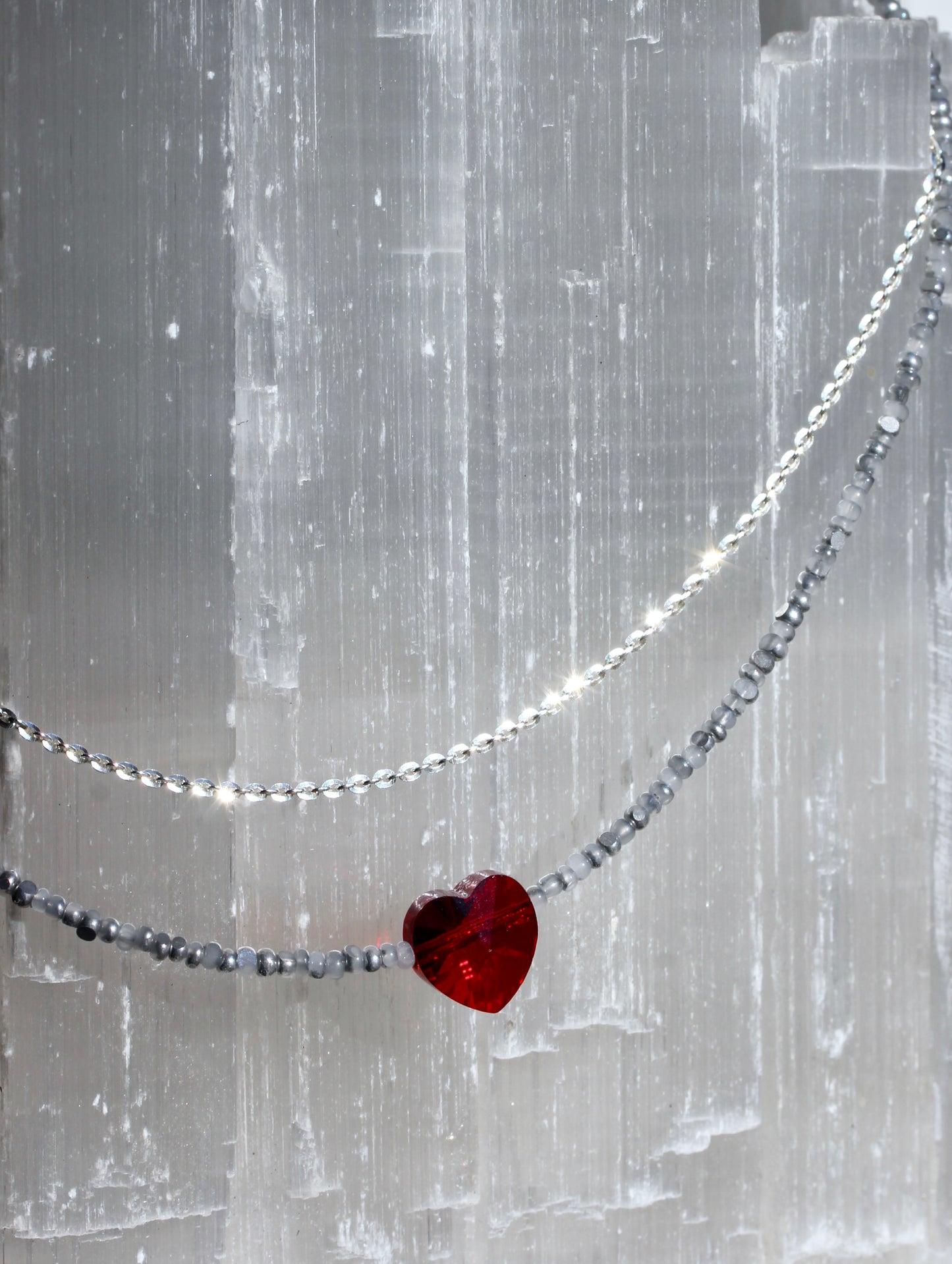 Swarovski Heart Layered Necklace