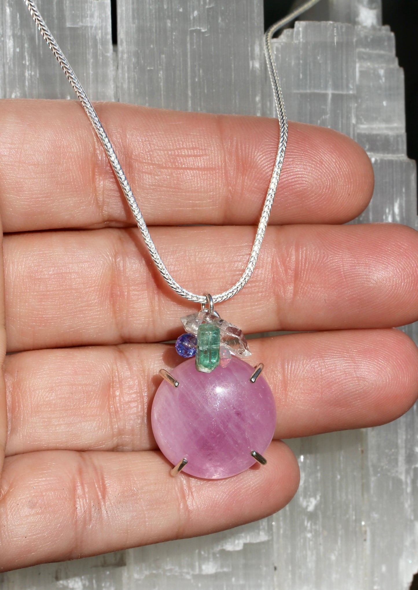 Kunzite Confetti Necklace