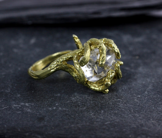 Herkimer Diamond Branch Ring
