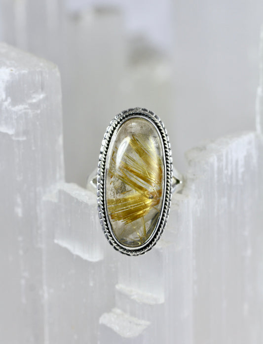 Rutilated Quartz Ring