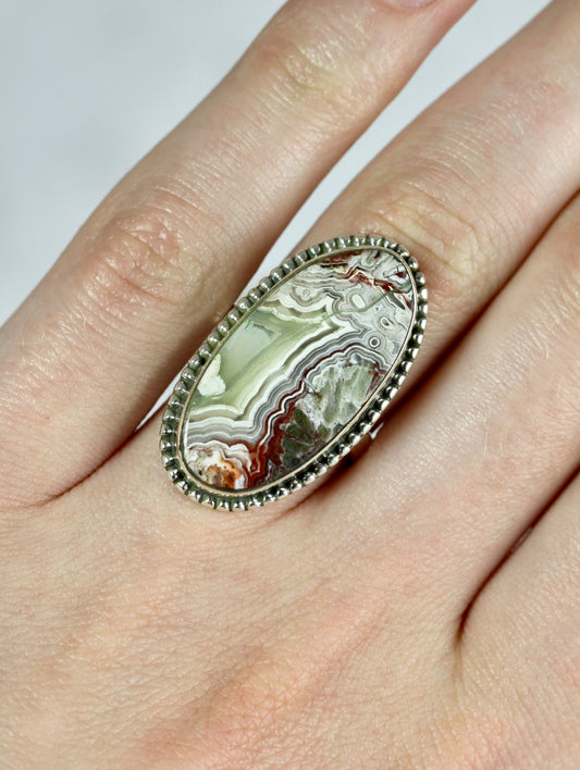 Crazy Lace Agate Ring