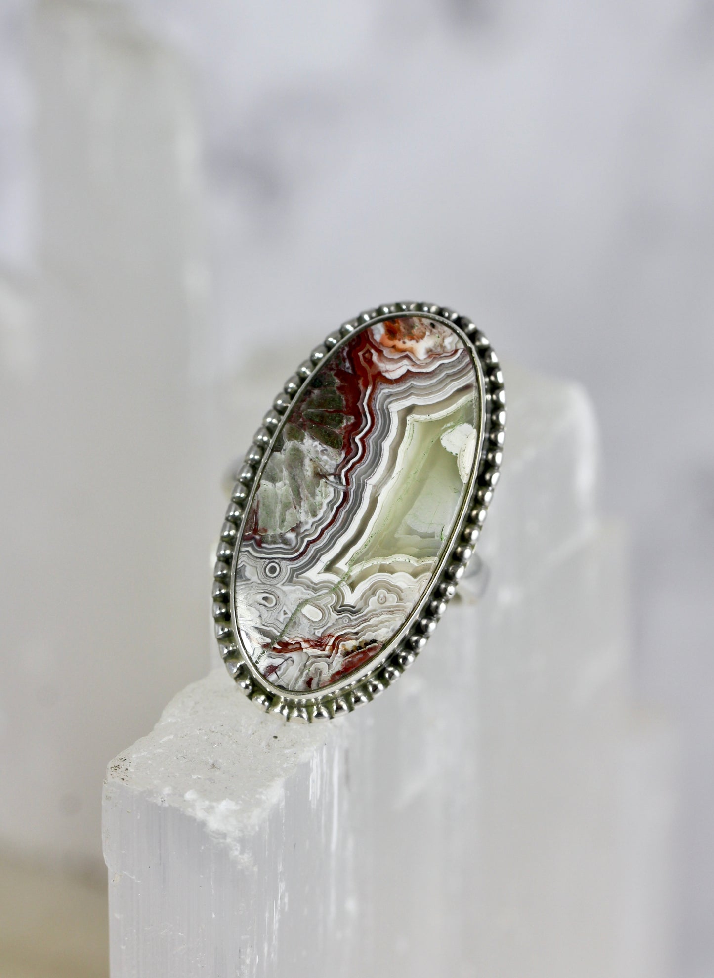 Crazy Lace Agate Ring