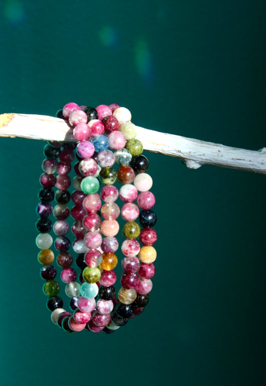 Tourmaline Beaded Stretch Bracelets