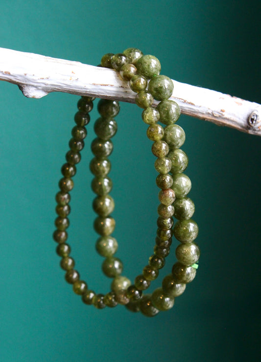 Olive Jade Stretch Bracelets