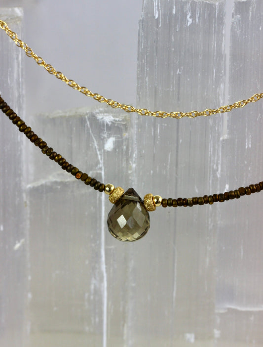 Smokey Quartz Layered Necklace