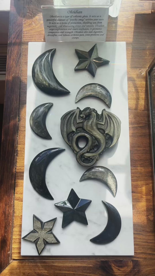 Sheen Obsidian Moon & Stars