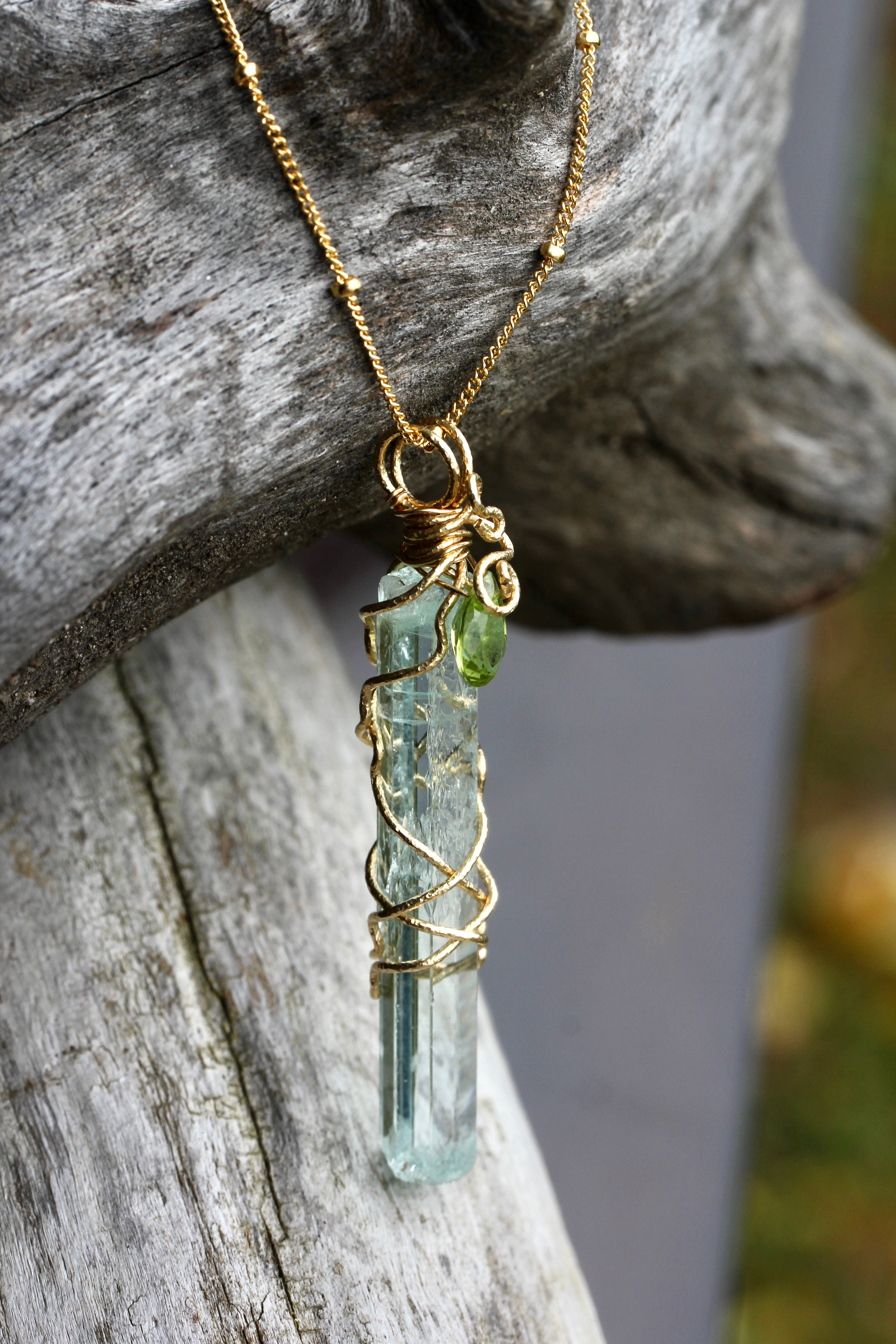 Montana Sapphire and Aquamarine Necklace - Gardens of the Sun | Ethical  Jewelry