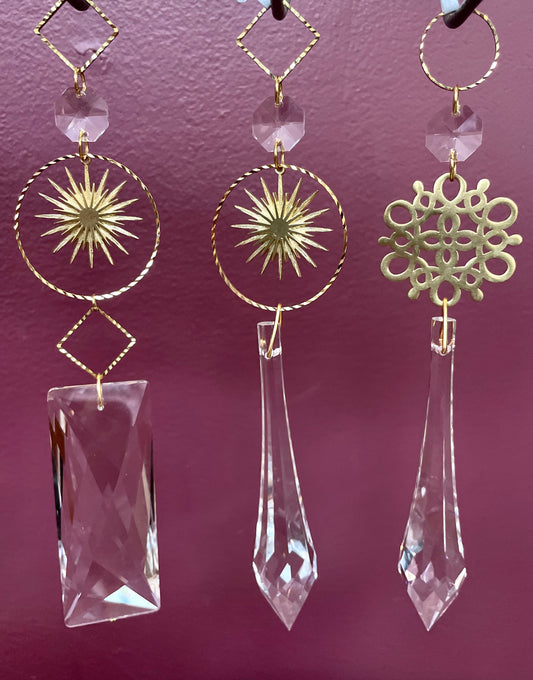 Large Crystal Brass Ornaments