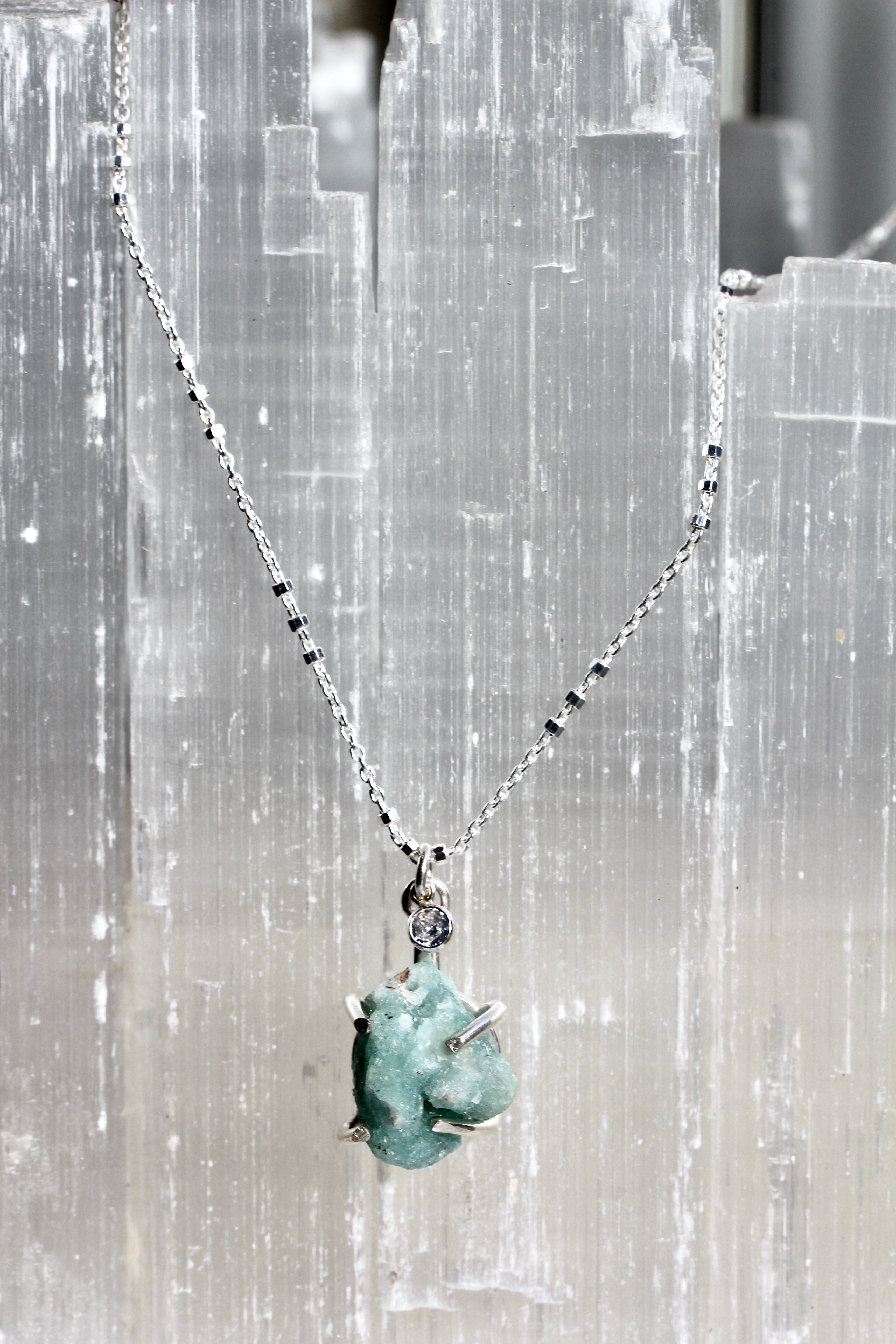 Hemimorphite necklace on sale