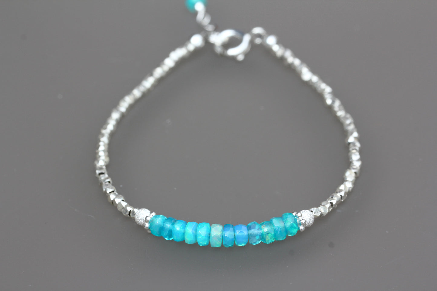 Blue Opal Beaded Bracelet