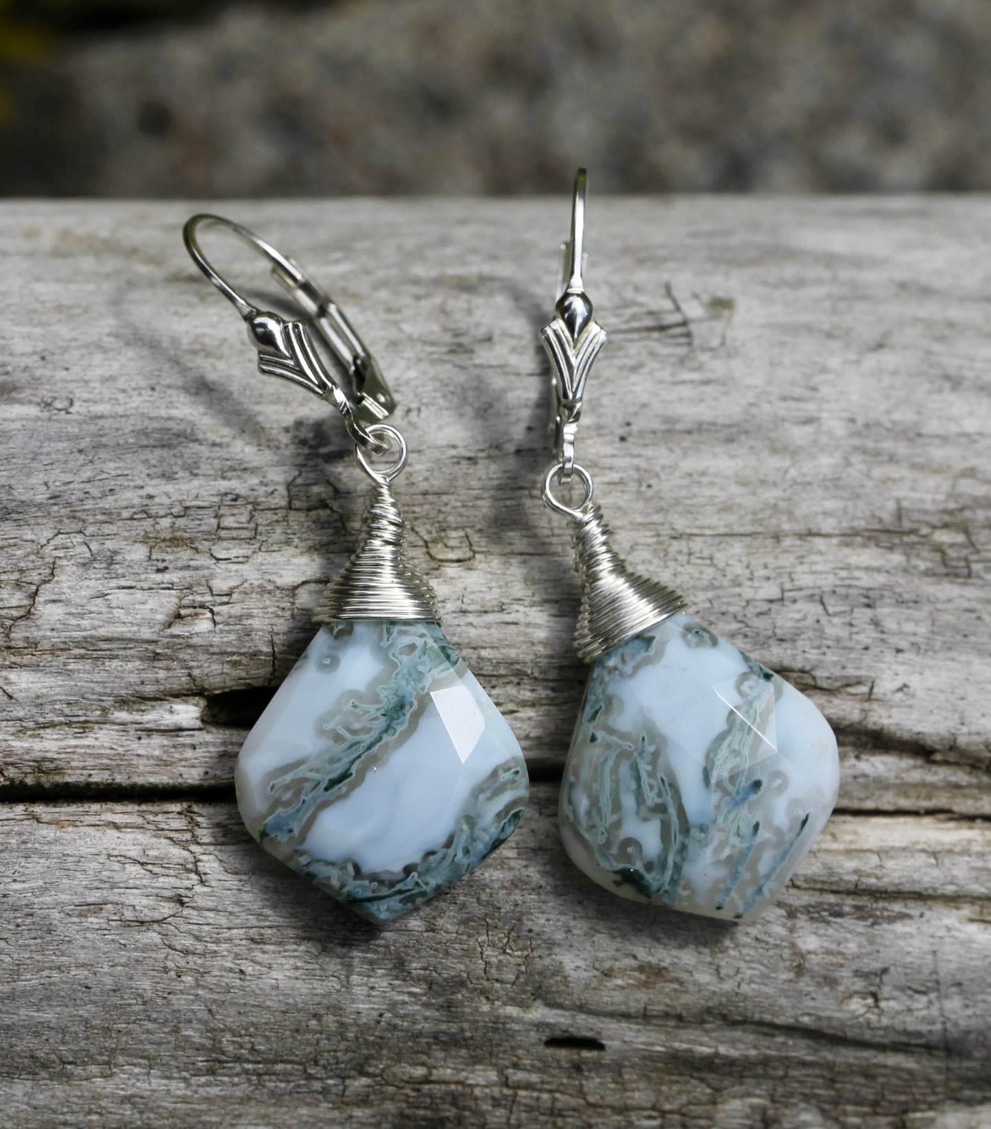 Moss Opal Earrings