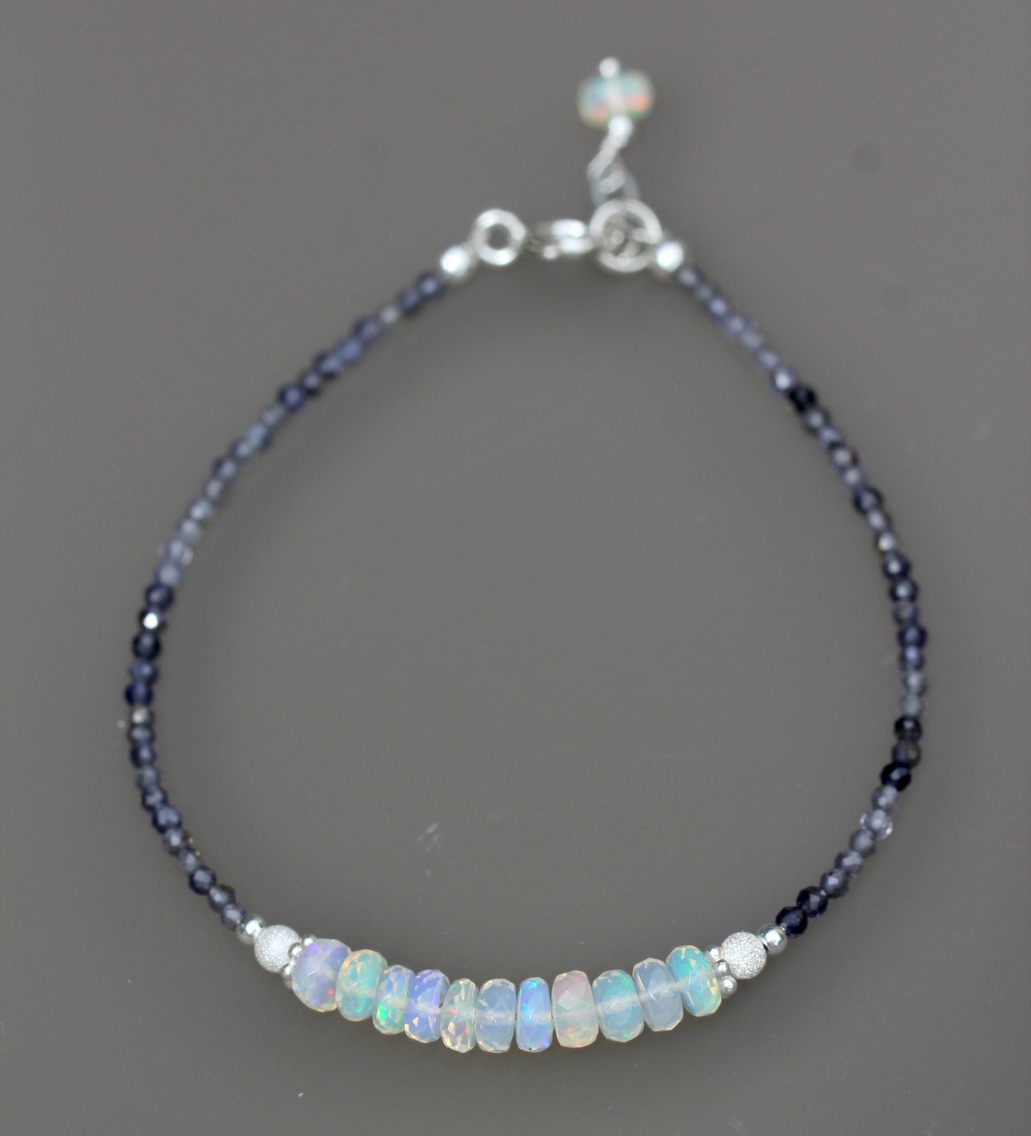 Ethiopian Opal Iolite Bracelet