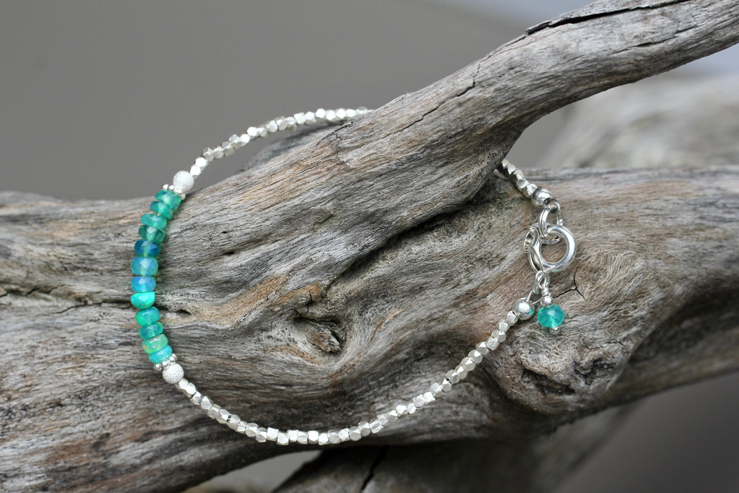 Green Opal Beaded Bracelet