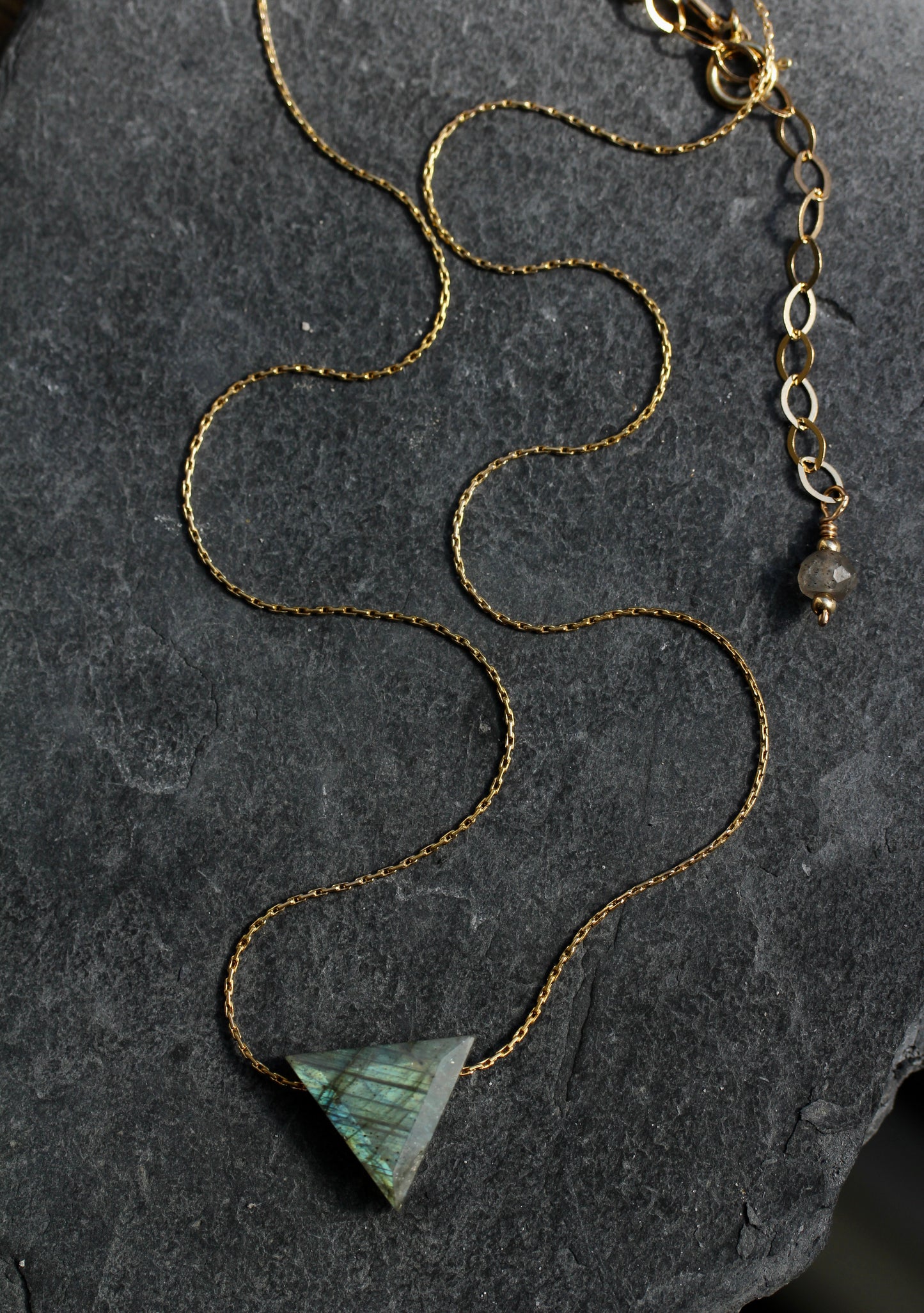 Labradorite Triangular Spike Necklace