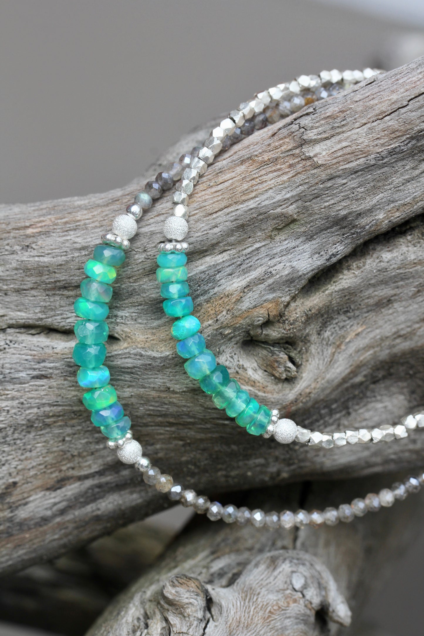 Green Opal Beaded Bracelet