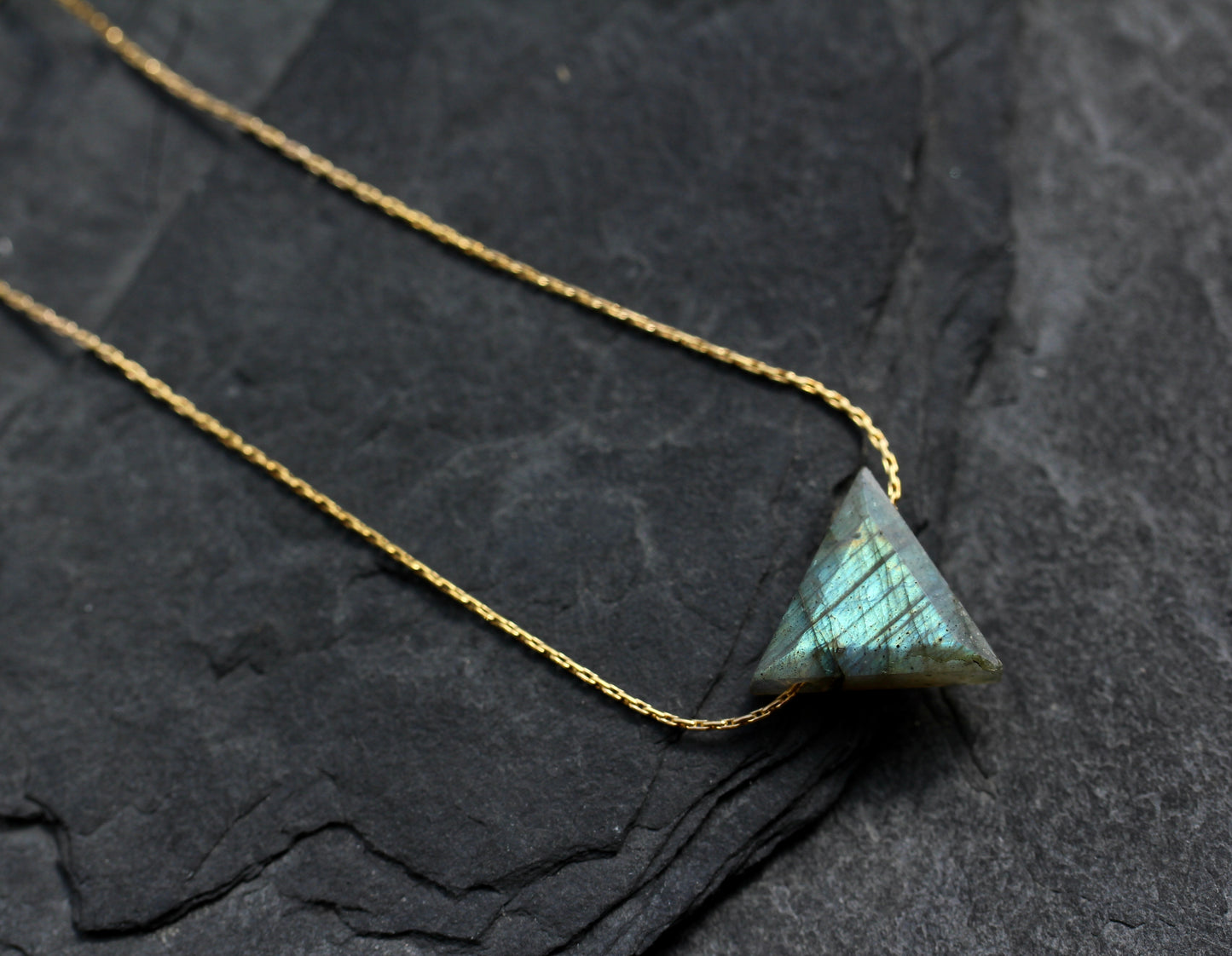 Labradorite Triangular Spike Necklace