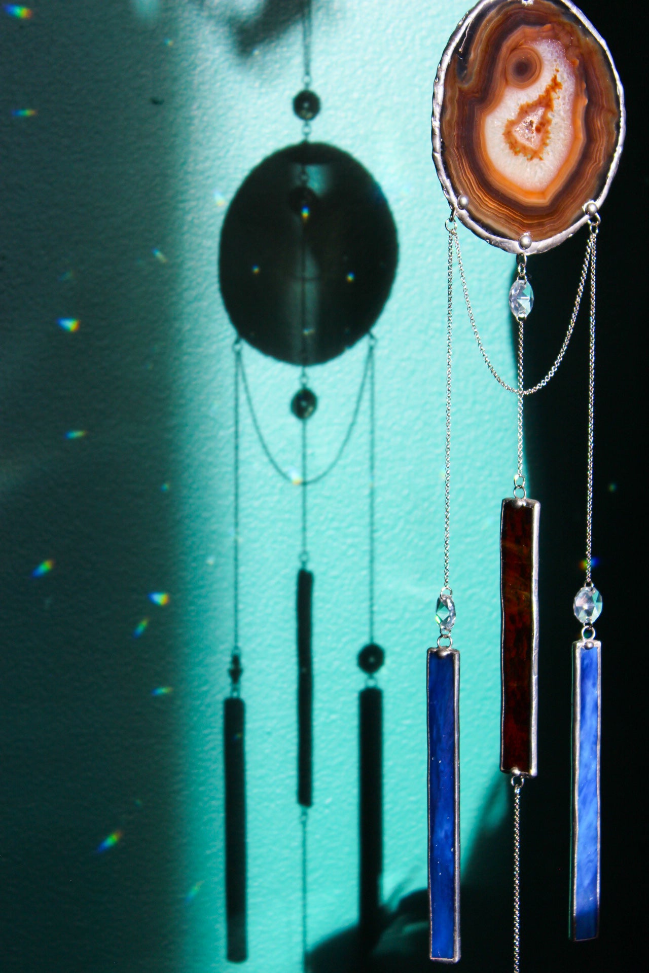 Brown Agate Stained Glass Sun Catcher